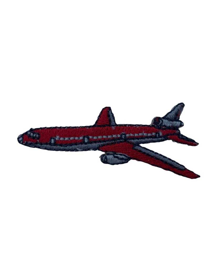 Écusson Thermocollant Broderie Avion 60x25 Mm