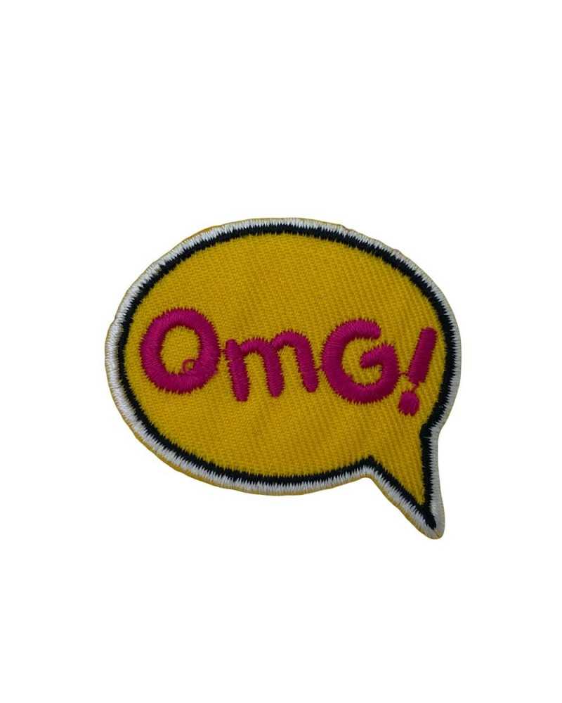 Applikation Aufnäher zum Aufbügeln mit Aufschrift „OMG!“ 5x4 cm