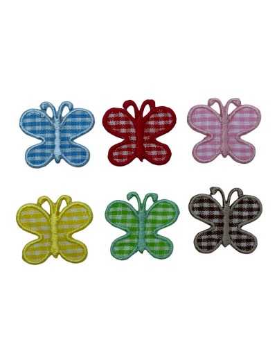 Applicazione Farfalla Ricamo Vichy Termoadesiva Patch 25 Mm