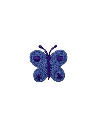 Application Patch Thermocollant Coeur Broderie Papillon 25 Mm