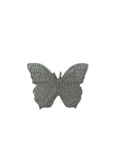 Thermoadhäsive Applikation, Schmetterlings-Stickerei-Patch, einfarbig, 3 cm