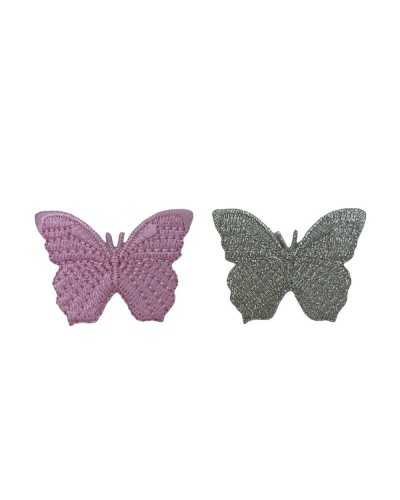Aplicación Termoadhesivo Parche Bordado Mariposa Liso 3 Cm