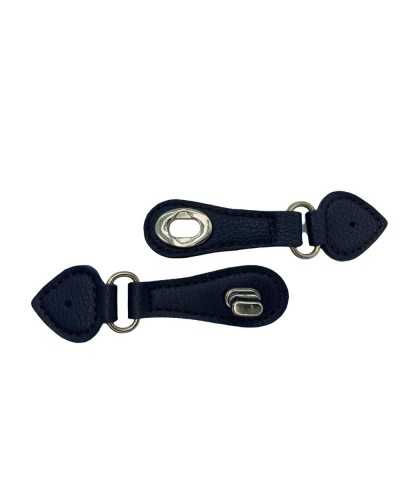Alamaro Finta Pelle Marrone Metallo Oro Chiusura 16,5x25 Mm