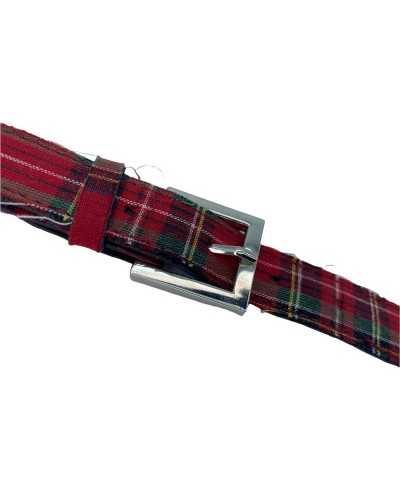 Toggle Metal Hebilla Tela Kilt Roja 18x2 Cm