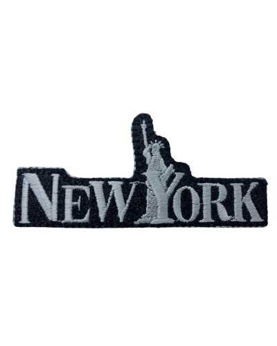 Thermoadhesive Application Patch Glitter Embroidery Written New York 100x45 Mm