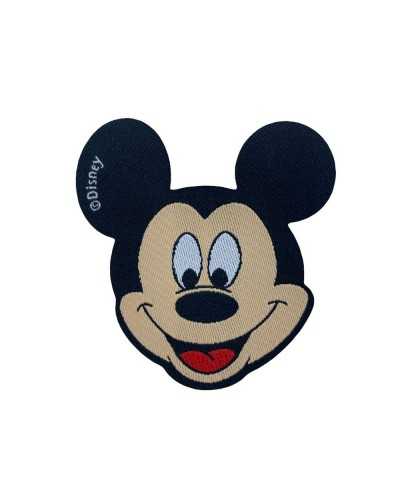 Iron-on Application Mickey Mouse Disney Smiling Head Patch 7 Cm High