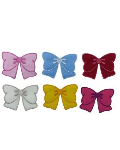 Application Ecusson Thermocollant Baby Bow Broderie Cocarde 5x4 Cm