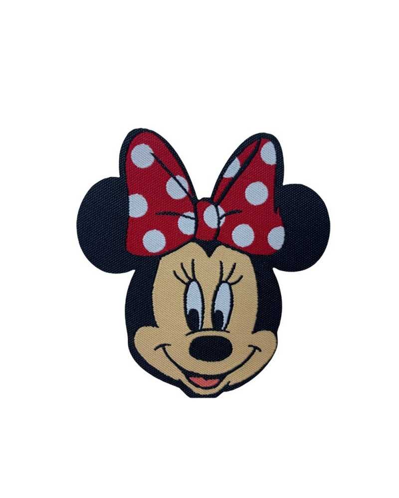 Patch Minnie Mouse Disney Head With Polka Dot Bow Mm 70x65