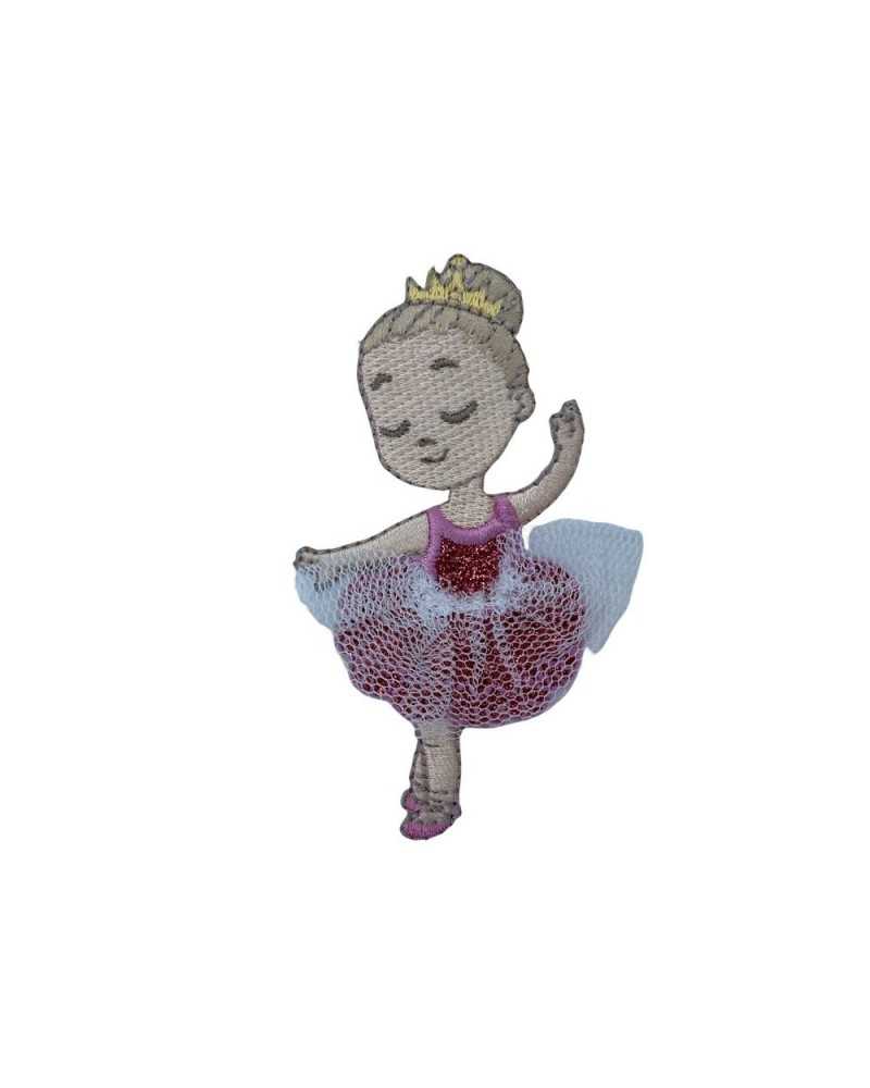 Aplicación Termoadhesiva Parche Bordado Bailarina Danza Tutú 8 Cm