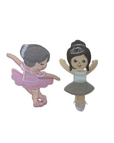 Application Ecusson Thermocollant Bébé Tutu Ballerine Brodé 7x6 Cm