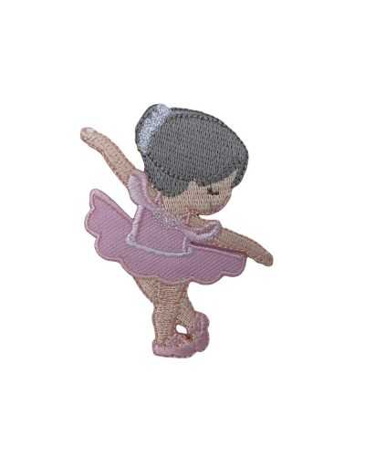 Application Iron-On Patch Baby Embroidered Ballerina Tutu 7x6 Cm