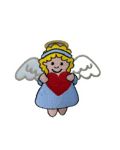 Iron-on Application Angel Wings Halo Gold Lurex 6x7