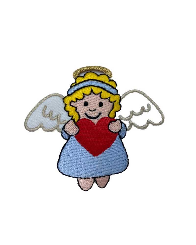 Iron-on Application Angel Wings Halo Gold Lurex 6x7