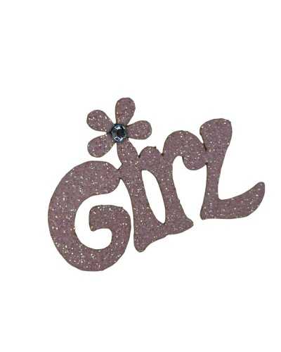 Anwendung Mädchen Rosa Blume Strass Hotfix Glitzer Lurex Patch 45x25 Mm
