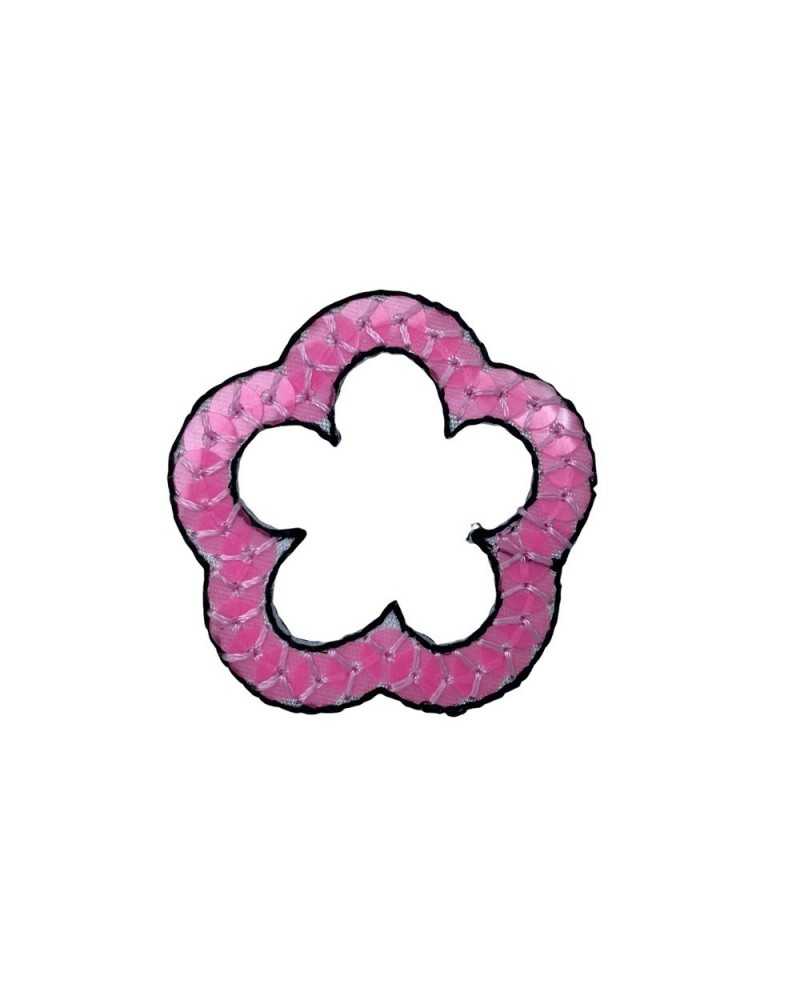Application Iron-on Patch Flower Sequins 4 Cm