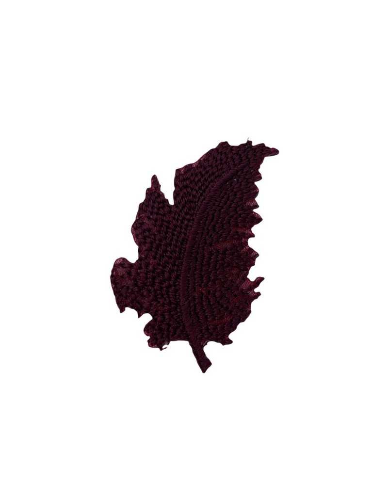Application Feuille Ecusson Broderie Macramé Thermocollant 40x25 Mm