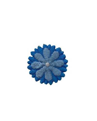 Application Écusson Thermocollant Fleur Broderie Bicolore 25 Mm