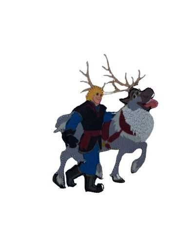 La Reine des neiges 2 Kristoff Sven Application d'adhésif thermocollant 9x6 cm
