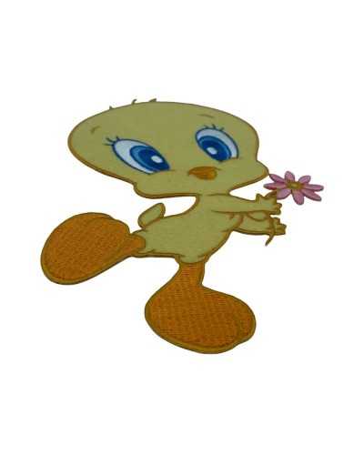 Application Tweety Big Yellow Chick Embroidery Iron-on Patch Patch 20x10 Cm