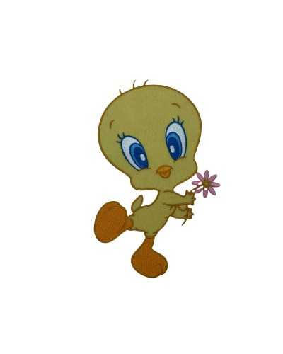 Application Tweety Big Yellow Chick Embroidery Iron-on Patch Patch 20x10 Cm