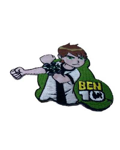 Aufnäher zum Aufbügeln, Figur Ben Ten 10, glänzende Cartoon-Stickerei