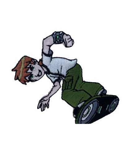 Aufnäher zum Aufbügeln, Figur Ben Ten 10, glänzende Cartoon-Stickerei