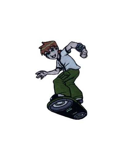 Applicazione Termoadesiva Patch Personaggio Ben Ten 10 Ricamo Lucido Cartoni Animati
