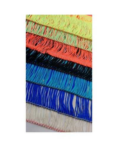 Fluorescent tripolina fringe and solid color for dance 15 cm high