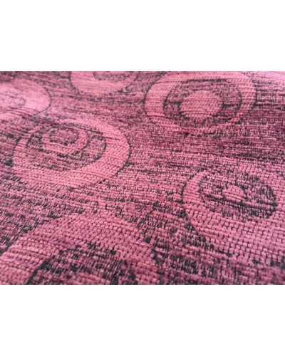 Chenille fabric for upholstery with circle border design 140 cm high