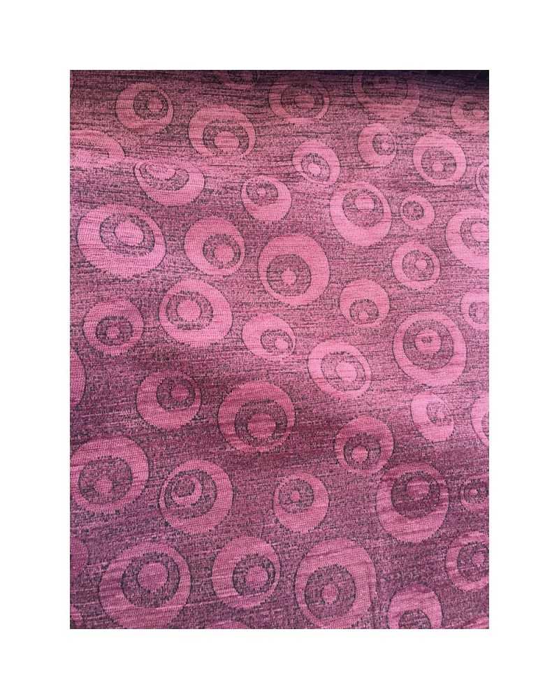 Chenille fabric for upholstery with circle border design 140 cm high