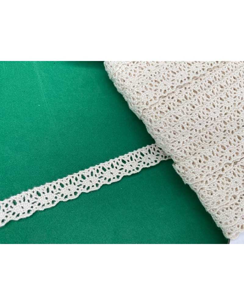 Pasamanería Punto De Encaje Algodón Crochet Tipo 1 Cm Alto