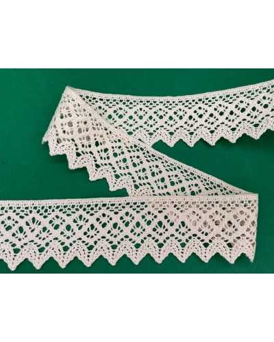 Trimmings Cotton Lace Medium Tip Crochet Edge Rhombus 5 Cm High