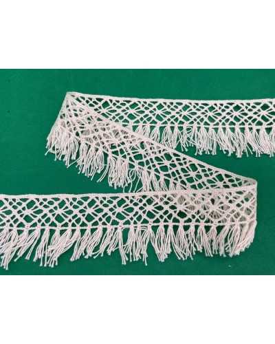 Trimmings Cotton Lace Small Fringe Border Type Crochet 4 Cm High