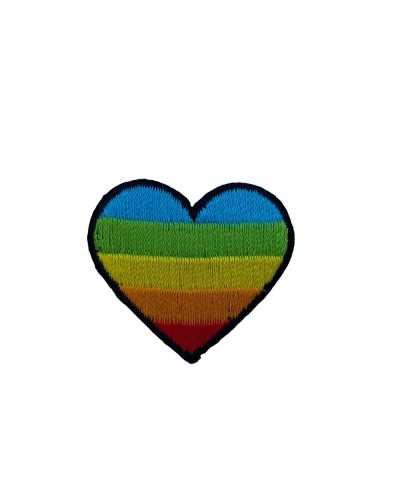 Application Iron-on Patch Heart Embroidery 35x30 Mm