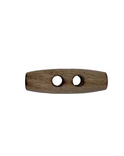 Botón Olivette Alamaro Madera Natural 4 Cm Largo
