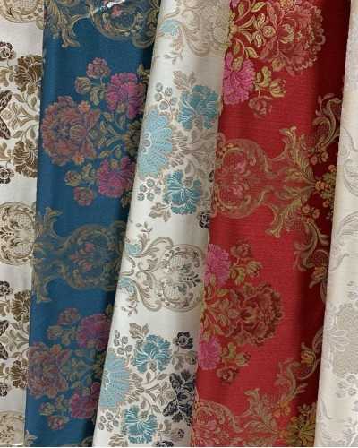 Damask Upholstery Fabric 50 Cm Baroque Medallion Brocade