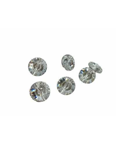 Botón Joya De Acero Con Base De Cristal Swarovski Tamaño 14 Mm