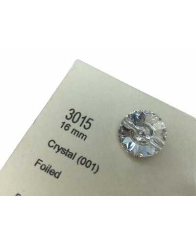 Botón Joya De Acero Con Base De Cristal Swarovski Tamaño 16 Mm