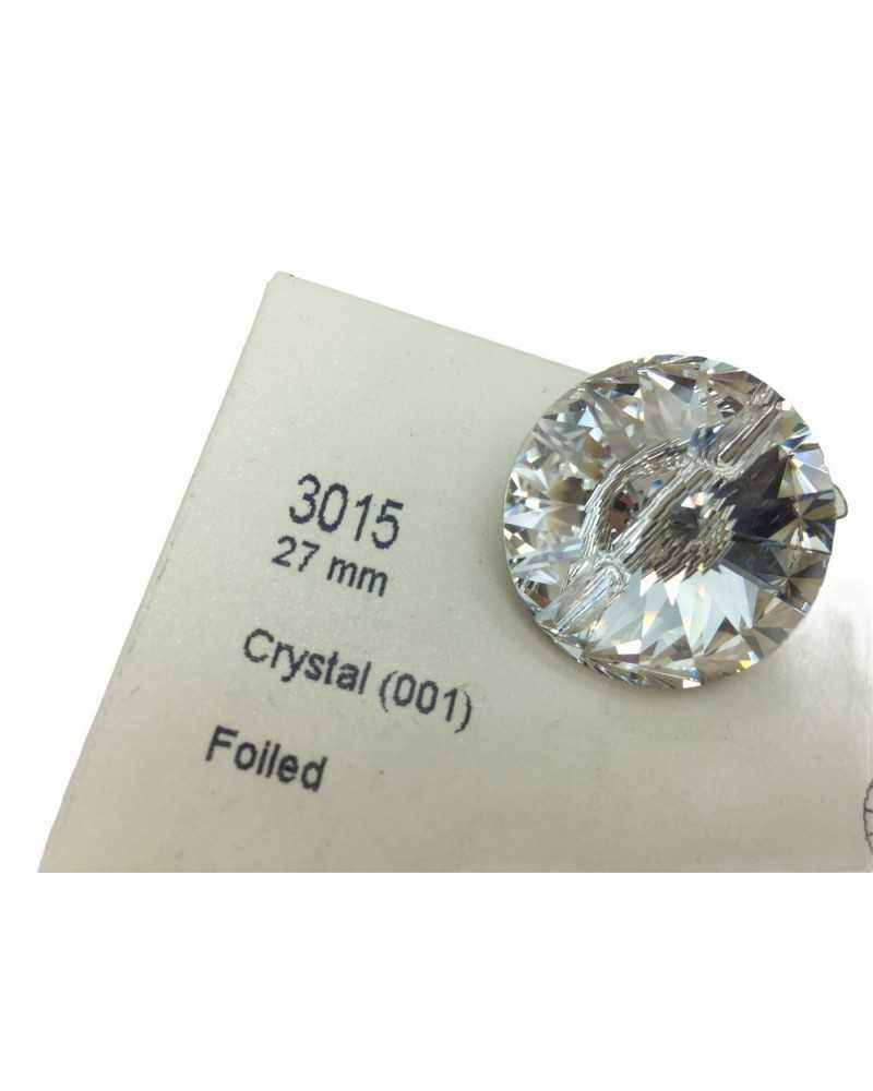 Botón Joya Acero Base Cristal Swarovski Medidas 23 Mm