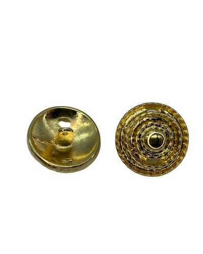 Chapa Redondo Metal Brillante Ranura Vástago Modelo Circulo Dorado Medida 3 Cm