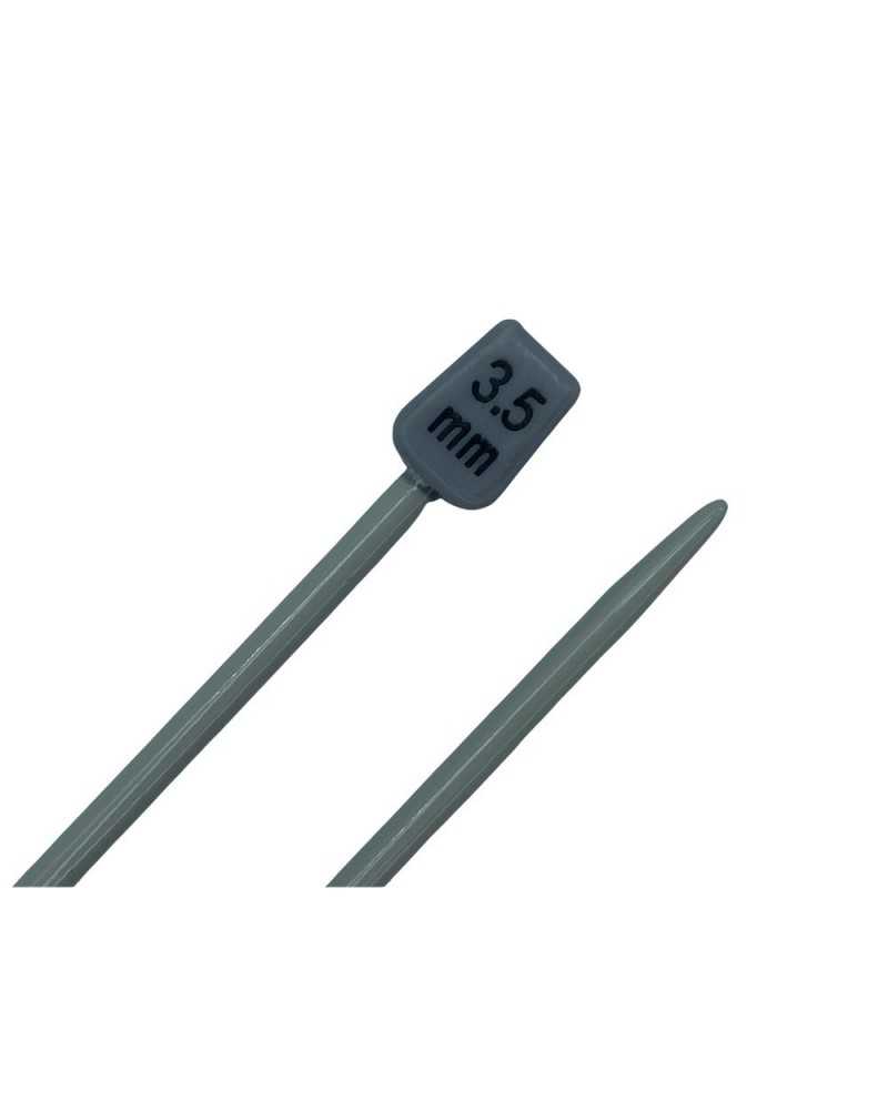 Knitting needles with knobs cm 40 aluminum mm 3,5