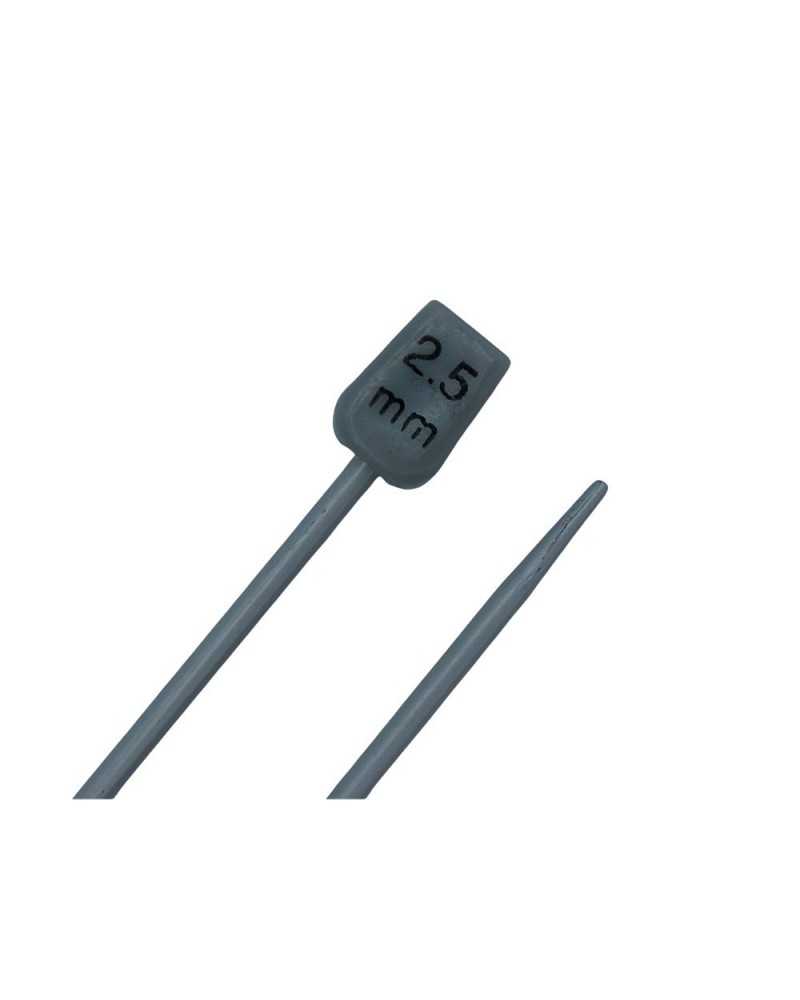 Agujas para tejer cm 40 aluminio n 2,5 agujas de tejer