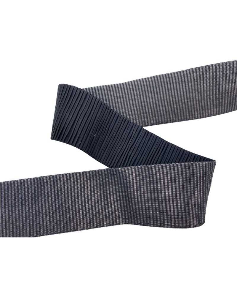 50 Cm Passementerie Élastique Noir Gallon Modèle Plissè 5 Cm De Haut