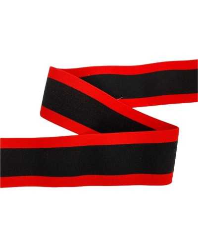 50 cm Besätze elastische Gallonenlinie schwarz rot hoch 5 cm