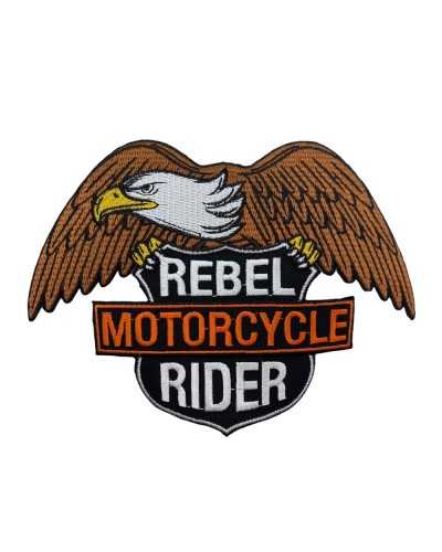 Aufnäher zum Aufbügeln, Stickerei, Adler-Motorrad, 17 x 13 cm
