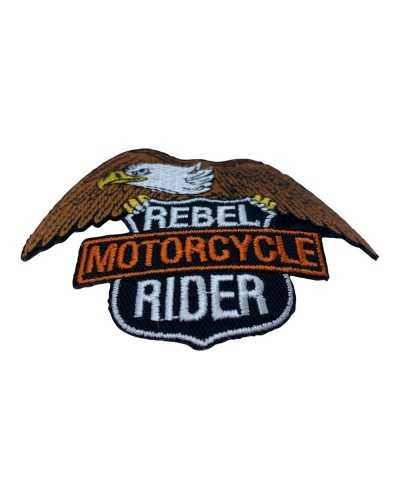 Aufnäher zum Aufbügeln, Applikation, Stickerei, Adler, Motorrad, 9 x 7 cm