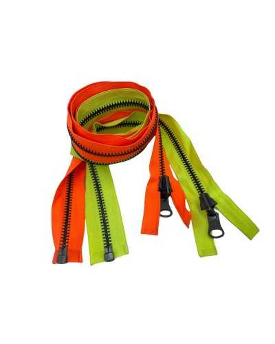 Fermeture Zip Zip Chaîne Métallique 10 Mm Divisible Réversible Fluo Veste Haute Visibilité Cm 108