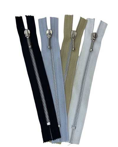 Cremallera Metálica Cadena 5 Mm Cierre Cremallera Fijo Faldas Pantalones 17 Cm Largo