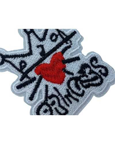 Aplicación Princesa Corazón Bordado Corona 6 Cm Alto