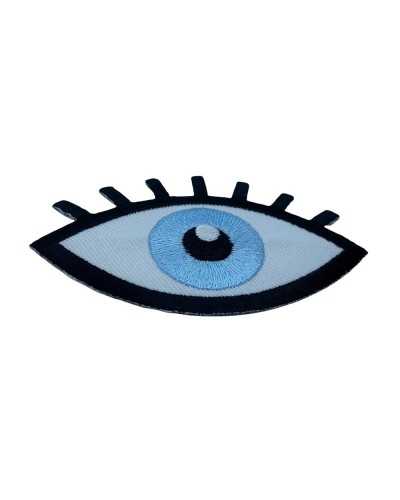 Heavenly eye application embroidered thermo-adhesive patch 45x30 mm